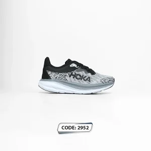کتونی طوسی مشکی زیره سفید HOKA ( کد 2952)